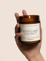 Mango and Coconut Soy Candle - Amber Jar