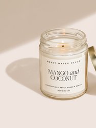 Mango and Coconut Soy Candle - Clear Jar
