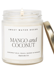 Mango and Coconut Soy Candle - Clear Jar