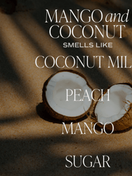 Mango and Coconut Soy Candle | White Jar Candle + Wood Lid
