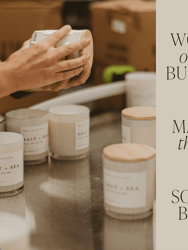 Mango and Coconut Soy Candle | White Jar Candle + Wood Lid
