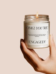 OMG! You're Engaged! Soy Candle - Large Quote Label