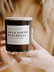 Palo Santo Patchouli Soy Candle | 11 oz Amber Jar Candle