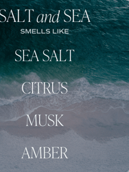 Salt And Sea Soy Candle - Amber Jar - 9 oz
