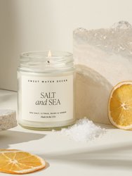 Salt And Sea Soy Candle - Clear Jar - 9 oz