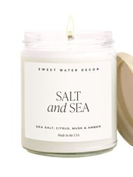 Salt And Sea Soy Candle - Clear Jar - 9 oz