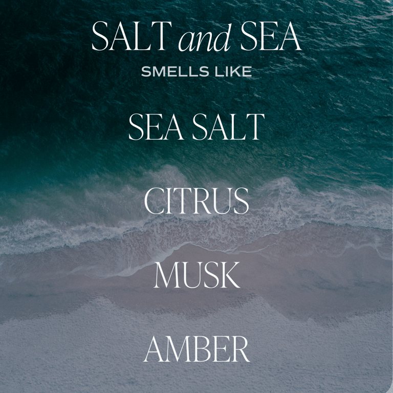 Salt + Sea Soy Candle | 11oz Amber Jar Candle