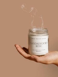 Sandalwood Rose Soy Candle - Clear Jar - 9 oz