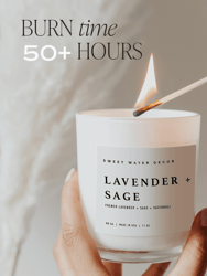 Sandalwood Rose Soy Candle | White Jar Candle + Wood Lid