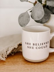 She Believed She Could Stoneware Coffee Mug