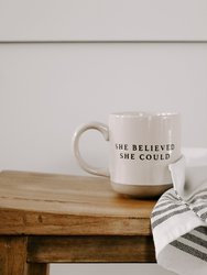 She Believed She Could Stoneware Coffee Mug