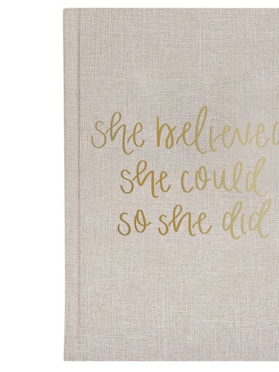 Sweet Water Decor She Believed She Could Tan Fabric Journal product