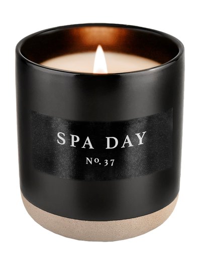 Sweet Water Decor Spa Day Soy Candle - Black Stoneware Jar - 12 oz product