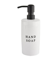 Stoneware Hand Soap Dispenser - White