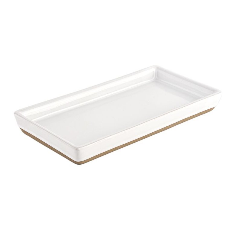 Stoneware Tray - White