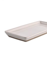 Stoneware Tray - Cream Tray with Light Rustic Speckles