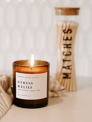 Stress Relief Soy Candle | 11oz Amber Jar Candle