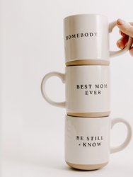 Strong + Courageous Stoneware Coffee Mug