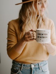 Sweater Weather - White + Gold Honeycomb Tile Coffee Mug