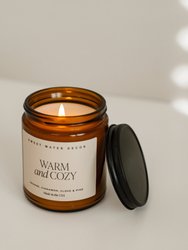 Warm And Cozy Soy Candle - Amber Jar