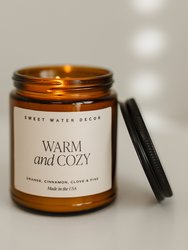 Warm And Cozy Soy Candle - Amber Jar