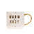 Warm and Cozy - White + Gold Honeycomb Tile Coffee Mug