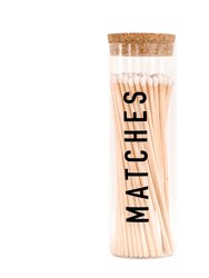 White Hearth Matches - Black Text Label (7" matchsticks) 80 Count