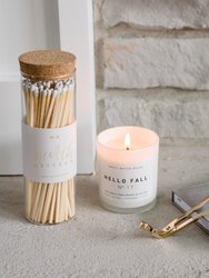 White Hearth Matches - Glass Jar