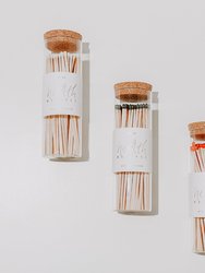 White Hearth Matches - Glass Jar