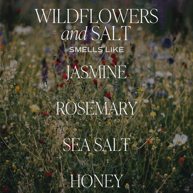 Wildflowers And Salt Soy Candle - Amber Jar