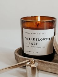 Wildflowers And Salt Soy Candle - Amber Jar