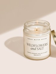 Wildflowers And Salt Soy Candle - Clear Jar 9 oz