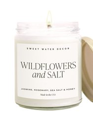 Wildflowers And Salt Soy Candle - Clear Jar 9 oz