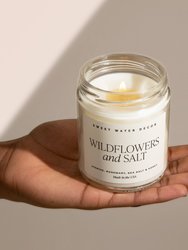 Wildflowers And Salt Soy Candle - Clear Jar 9 oz