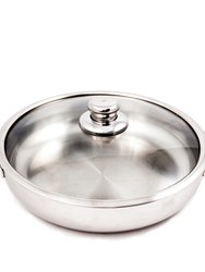 Premium Clad Chefpan with Lid, 12.5 Inch