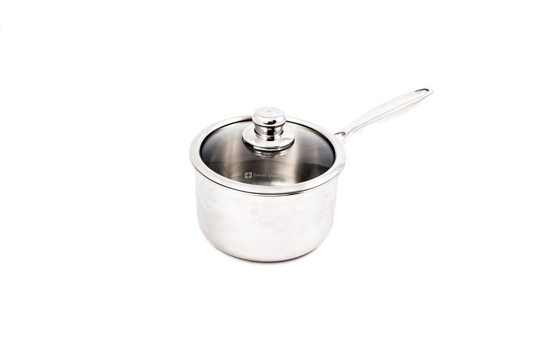 Premium Clad Sauce Pan with Lid, 2.6 Quart