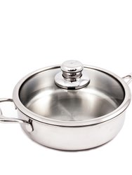 Premium Clad Saut� Pan with Lid, 11 Inch