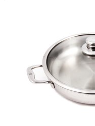 Premium Clad Saut� Pan with Lid, 12.5 Inch