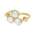 14k Plated-Gold Nefeli Two Finger Ring With Freshwater Pearl Cabs