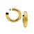 1.55" Fern 14K Gold-Plated Hollow Hoop With Enamel Accent