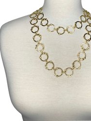 24" Selene Spherical 14k Gold Plate Brass Necklace