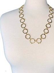24" Selene Spherical 14k Gold Plate Brass Necklace