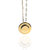 Azalea Metal Coin Pendant Strung on a Delicate 24in Paperclip Chain - Gold