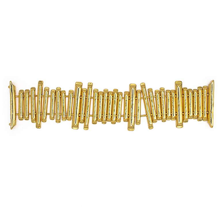 Calliope Magnetic Closure Bracelet in 14k Gold-Plated Brass