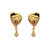 Callypso Stacked Heart Post Earrings with .925 Sterling Silver Post - Gold
