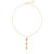 Eloise 14K Gold Plated Brass Linear Drop Pendant - Gold