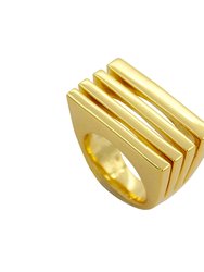 Leah 4 In 1 14k Gold-Plated Stacked Ring - Gold