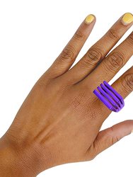 Leah 4 In 1 Purple Plated Stacked Ring