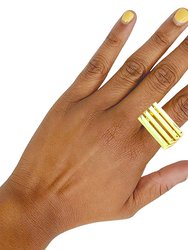 Leah 4 In 1 Yellow Plated Stacked Ring