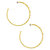 Luysa 2.55in 14k Gold-plated Hoop With Scattered Prong Set White Cubic Zirconia